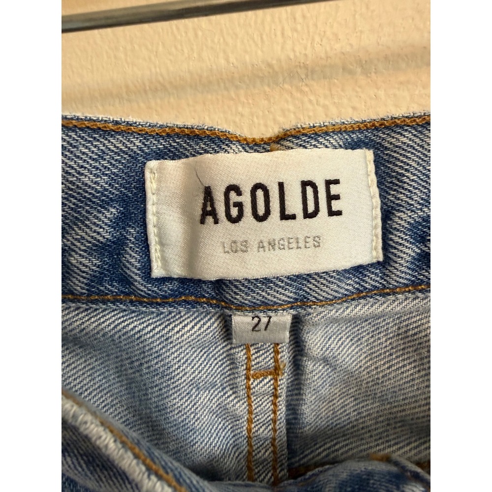AGOLDE Lana Straight Leg Jeans Fiction Light Wash Blue Denim 27 NWT A140C-1141 - Picture 4 of 8